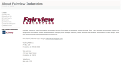 Desktop Screenshot of fairview-industries.com